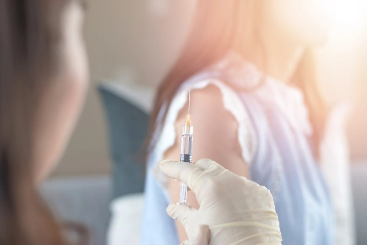 Image of a person having a vaccine